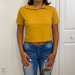 charlotte russe collared crop top